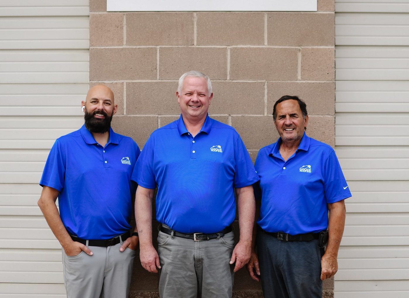 The Cascade Roofing team today outside the Orem shop