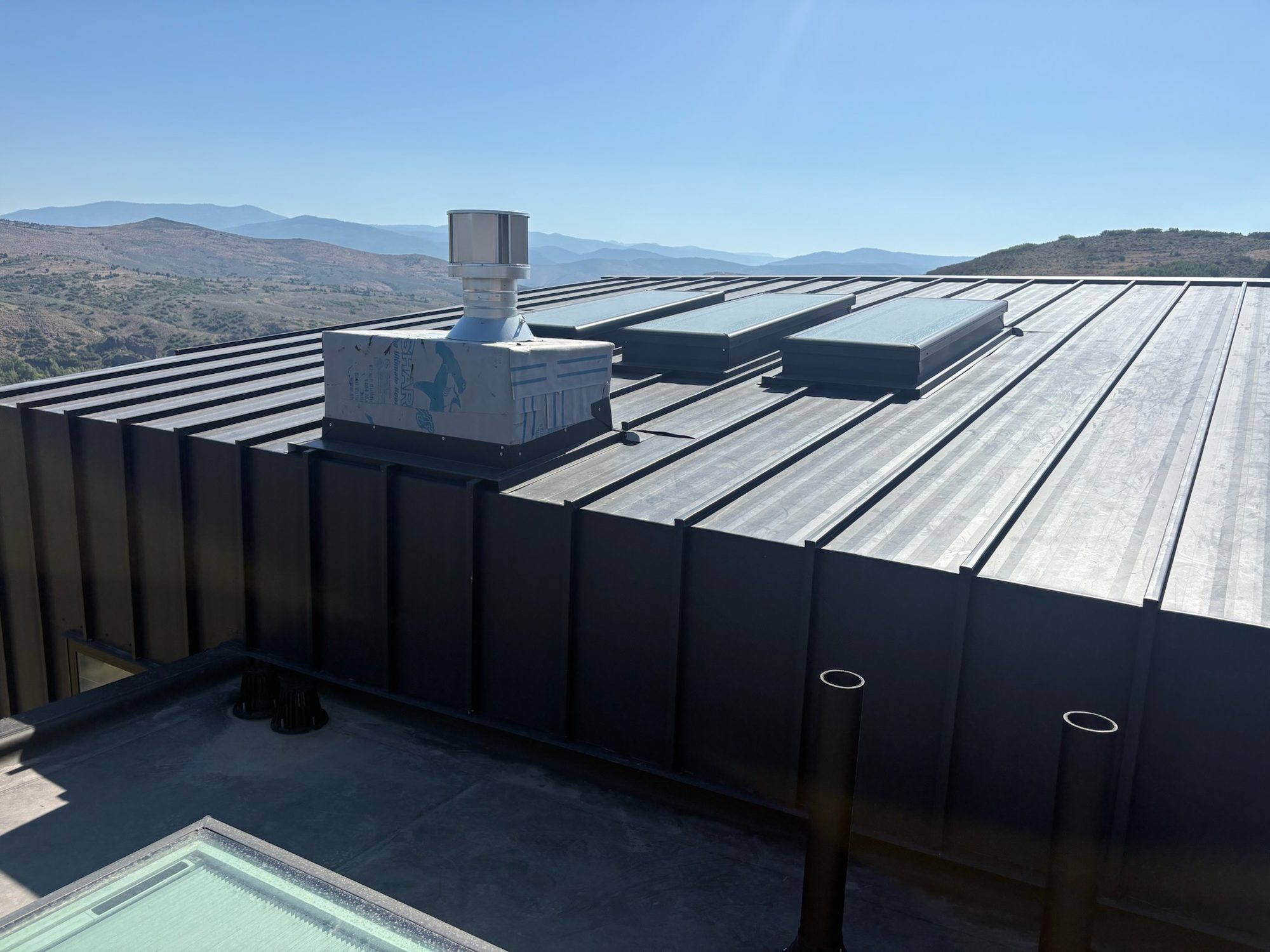 Standing seam metal roof, Summit County